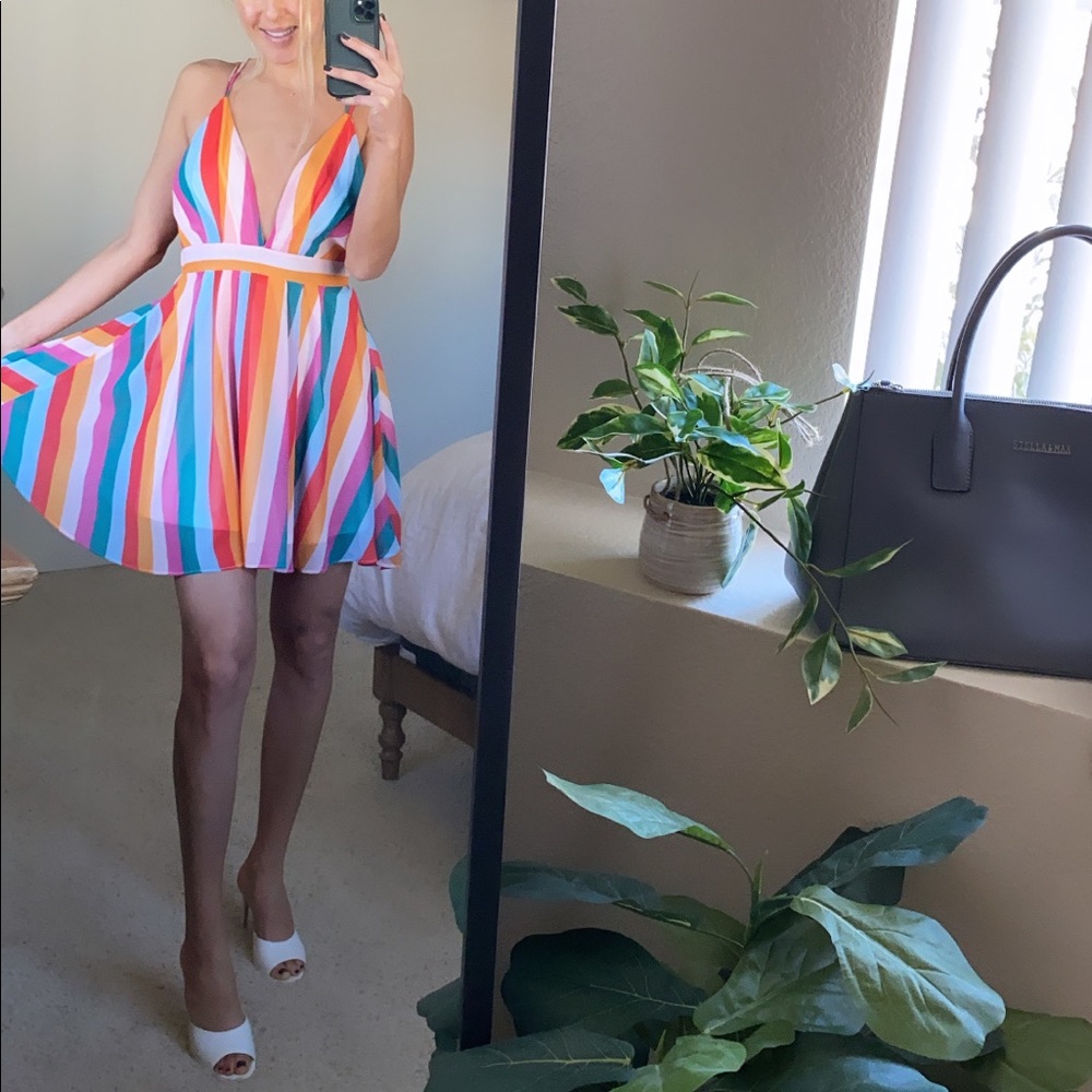 colorful, strappy mini dress. bundle + save 💕